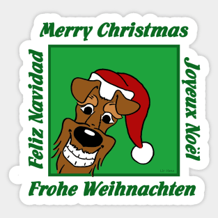 Irish Terrier Christmas Sticker